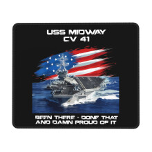 USS Midway CV-41 gumi szélű egérpad, 24x12 hüvelyk