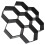 Calçada hexagonal com molde para pavimentação, pátio externo e gramado. 4