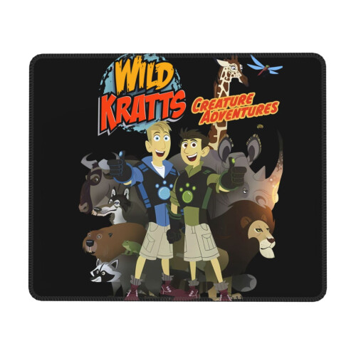 Wild Kratts rubber mouse pad with lock edge