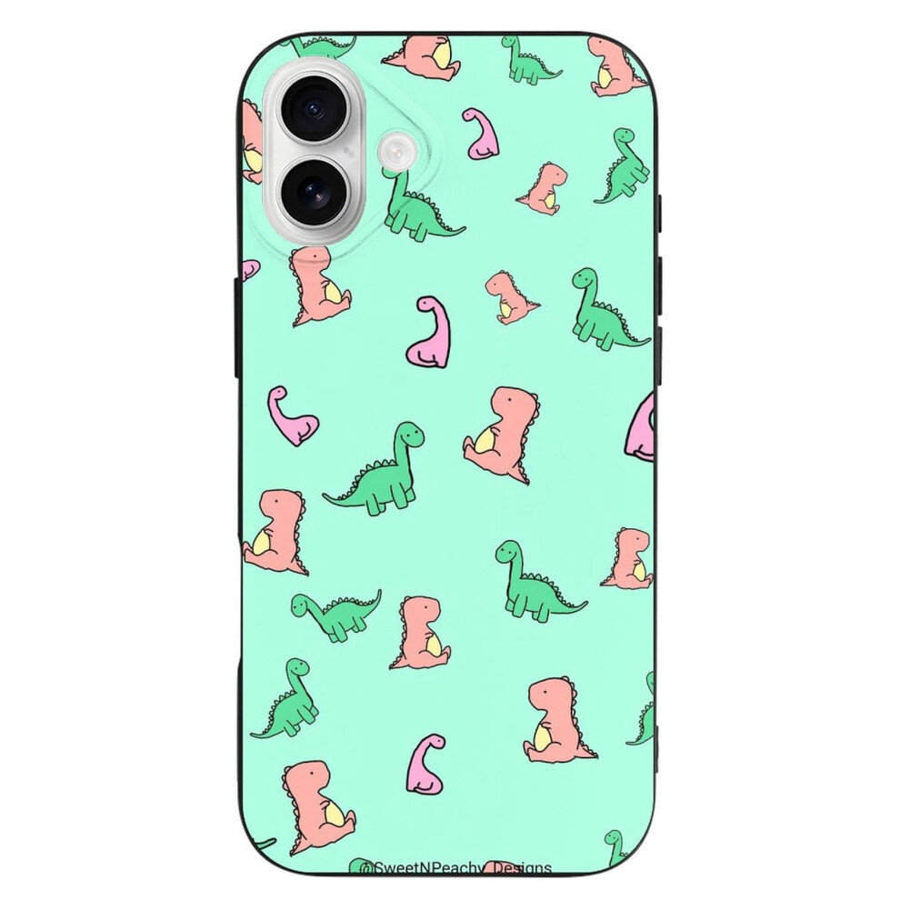 Dinosaur Tpu Iphone 16 Plus Case Slim Shockproof Black 301029000263