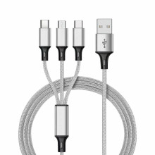 TanChengg USB-C snabbladdningskabel 3,6 m 3-i-1