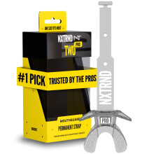 Nxtrnd Two Pro Garde-Bouche de Football, Sangle Permanente, Adulte & Jeune (Transparent)