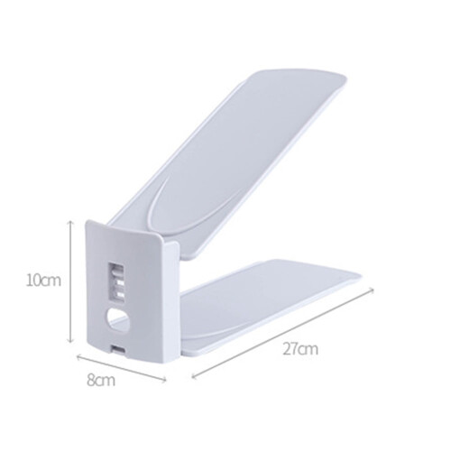 Shoe Display Stand Rack White Leather Shoe Shelf 1 Pack 2