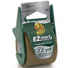 Duck Brand EZ Start Verpackungsband mit Dispenser, 1,88 Zoll x 22,2 Yards, Beige (393191)