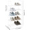 Metal Shoe Rack 3-Tier Black Stackable Narrow 8