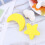Cartoon Moon Cabinet Pull Knob Yellow 2 pcs 2