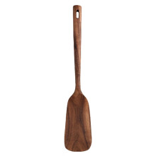 Wooden slotted turner nonstick flipper 1 piece