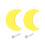 Cartoon Moon Cabinet Pull Knob Yellow 2 pcs 3
