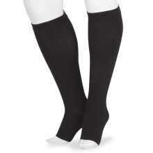 Juzo Soft 2002 30-40mmhg Enkelhoge Compressie Open Teen Kous, Zwart, 3 (III) Regulier