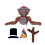 Gorilla Tag monkey plush toy with hat, 1 piece 6