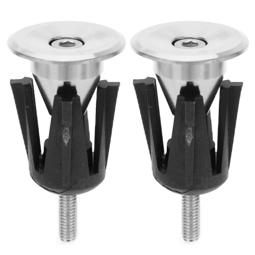 DSH fietsstuur eindkap zilver 2 stuks 1