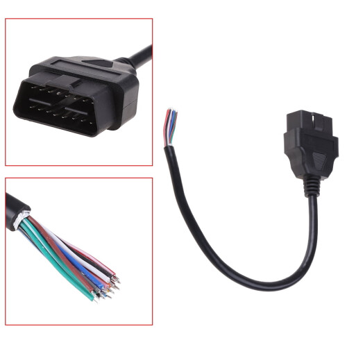 Conector OBD2 mascul la adaptor de cablu deschis cu 16 pini 1