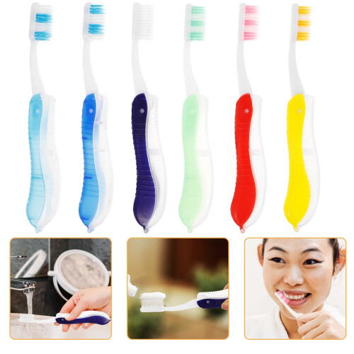 Travel Toothbrushes Folding 6 Pcs 1