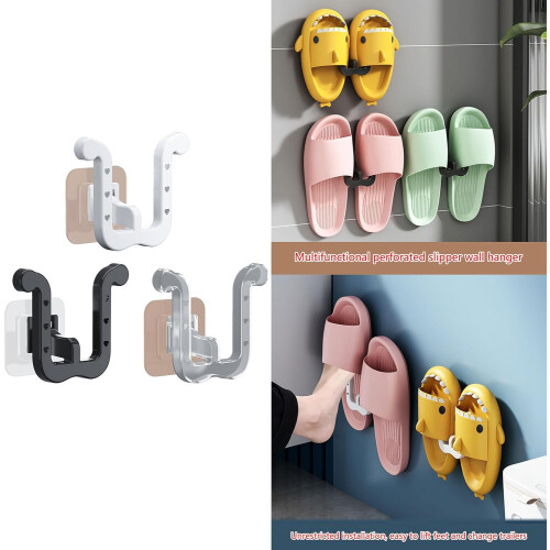 Slipper Rack Wall Mounted 12pcs Transparent 8x7cm 1