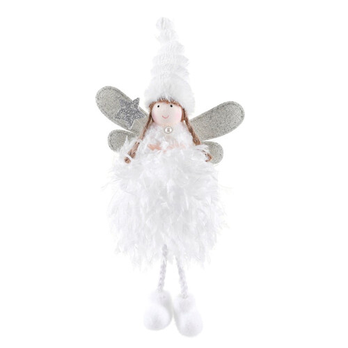 Yesbay Plush Angel Doll Hanging Decoration White 1