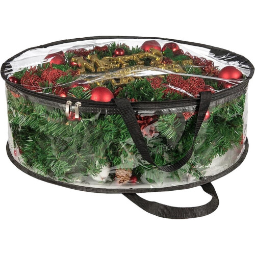 Saco para guardar guirlanda de Natal, preto, 76 cm (30 polegadas) 1