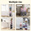 Sloping Narrow Shoe Rack Beige 8-Tier Free-Standing 6