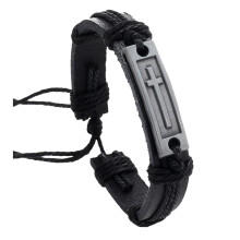 Pulsera de cuero para hombre, regalo de confirmación para adolescente.