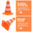 Conjunto de 10 cones de sinalização de trânsito de plástico. 8