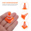 Conjunto de 10 cones de sinalização de trânsito de plástico. 2
