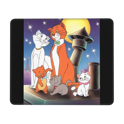 Aristocats rubber edge mouse pad  desk writing gaming