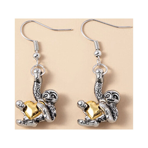 Σετ κολιέ και σκουλαρίκια από ασήμι Sloth Jewelry