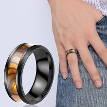 Fluitring van titanium, herenring maat 17