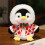 Pluche kerstpinguïnpop, feestelijke decoratie (1 stuk) 4
