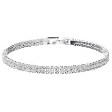 Braccialetto per bambini con finta zirconia lucida a doppia fila