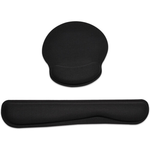 Apoio de pulso em espuma viscoelástica para teclado e mouse, preto.