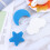 Cartoon Moon Cabinet Pull Handle Blue 2 pcs 2