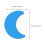 Cartoon Moon Cabinet Pull Handle Blue 2 pcs 6
