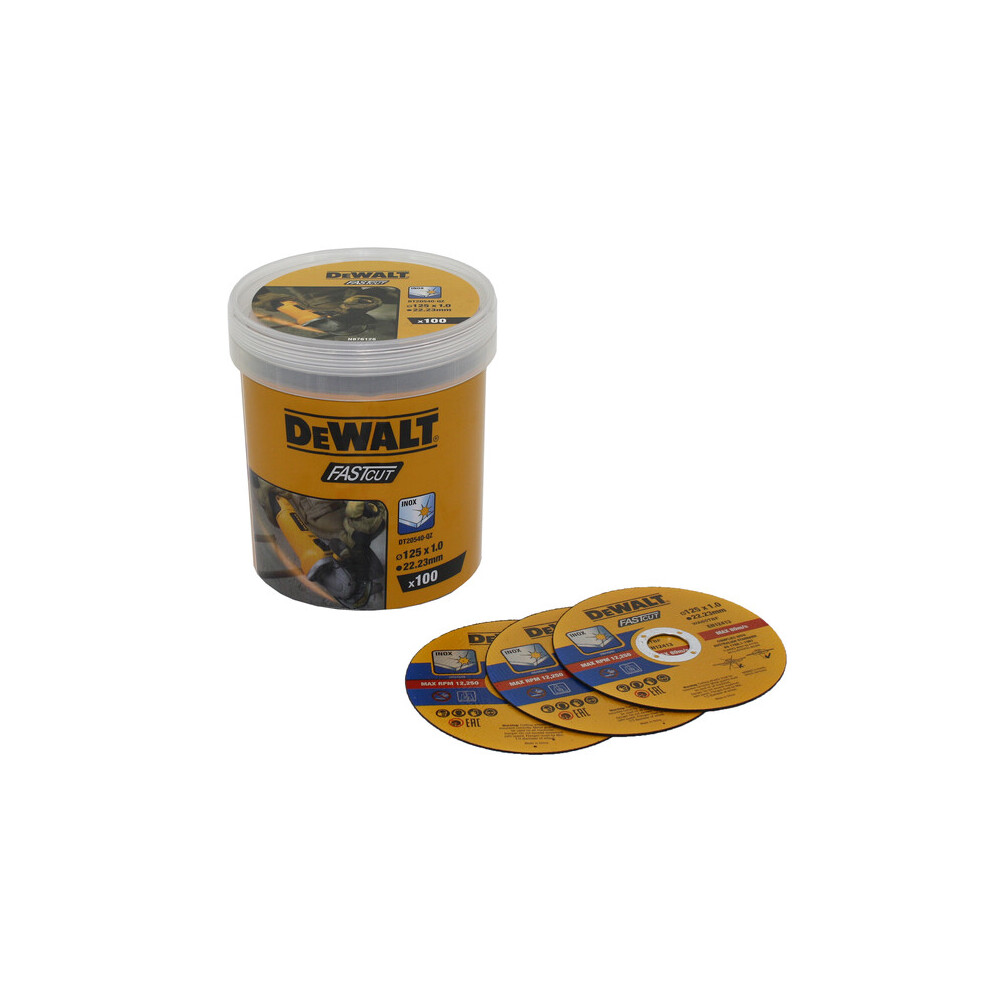 Dewalt Gelb - Satz Trennscheiben Für Edelstahl 125X22,23 Mm, 100 Stück Dt20540 - Bild 4