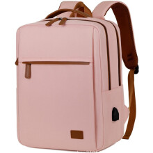 Multifunctionele laptoprugzak voor dames, roze, met grote capaciteit