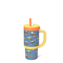 Ello Oasis 14oz Edelstahl Tumbler für Kleinkinder mit Griff & ausziehbarem Strohhalm, 100% auslaufsicher
