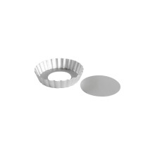 Fat Daddio's PFT-425 Rund Fluted Tårtform med Avtagbar Botten, 4.25 x 1 Inch