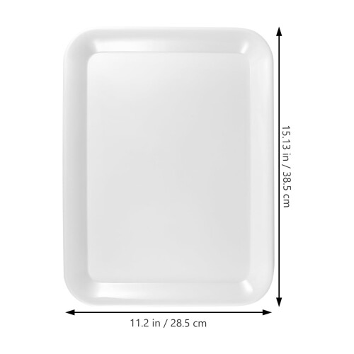 Bandeja rectangular de plástico YUNXNK de 12 pulgadas 2