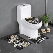 Ensemble de 3 tapis de salle de bain antidérapants NOS_Saints Team, 61 x 41 cm (24 x 16 pouces).