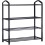 Shoe Rack Black 4-Tier Stackable 12-Pair Storage 1