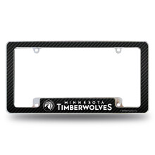 Rico Industries NBA Minnesota Timberwolves Carbon Fiber 12" x 6" Chrome Auto Kentekenplaat Frame