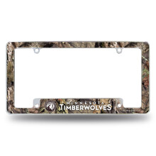 Rico Industries NBA Minnesota Timberwolves Mossy Oak 30 cm x 15 cm Chrome Auto Nummerplaat Frame