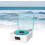 Waves vinylspeler met Bluetooth-luidspreker, wit, draagbaar, vintage 1