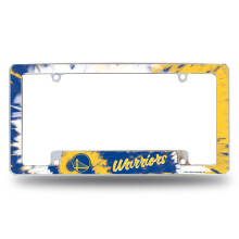 Rico Industries NBA Golden State Warriors Tie Dye 12" x 6" Chroom Autolijstplaat Frame
