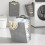 Laundry Basket Hamper Foldable Grey 58x41x15cm 6