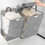 Laundry Basket Hamper Foldable Grey 58x41x15cm 7