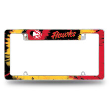 Rico Industries NBA Atlanta Hawks Tie Dye 12" x 6" Chroom Auto Kentekenplaat Houder