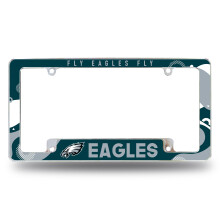 Rico Industries NFL Voetbal Philadelphia Eagles Wave 12" x 6" Chroom Autolijst Frame