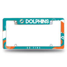 Rico Industries NFL Voetbal Miami Dolphins Golf 12" x 6" Chrome Autolijst
