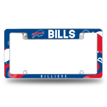 Rico Industries NFL Voetbal Buffalo Bills Wave 12" x 6" Chrome Autolijst Frame