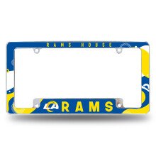 Rico Industries NFL Voetbal Los Angeles Rams Wave 12" x 6" Chrome Autolijst Frame